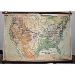 Land and Water Routes 1829-1860 (Large Pull Down Map)